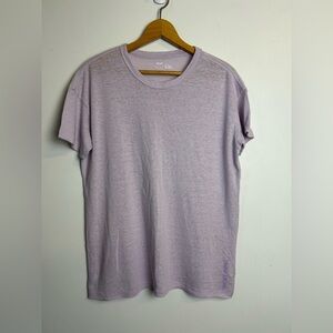 Aerie 2023 Linen purple Violet Top size XS relaxed fit Old Money Natural